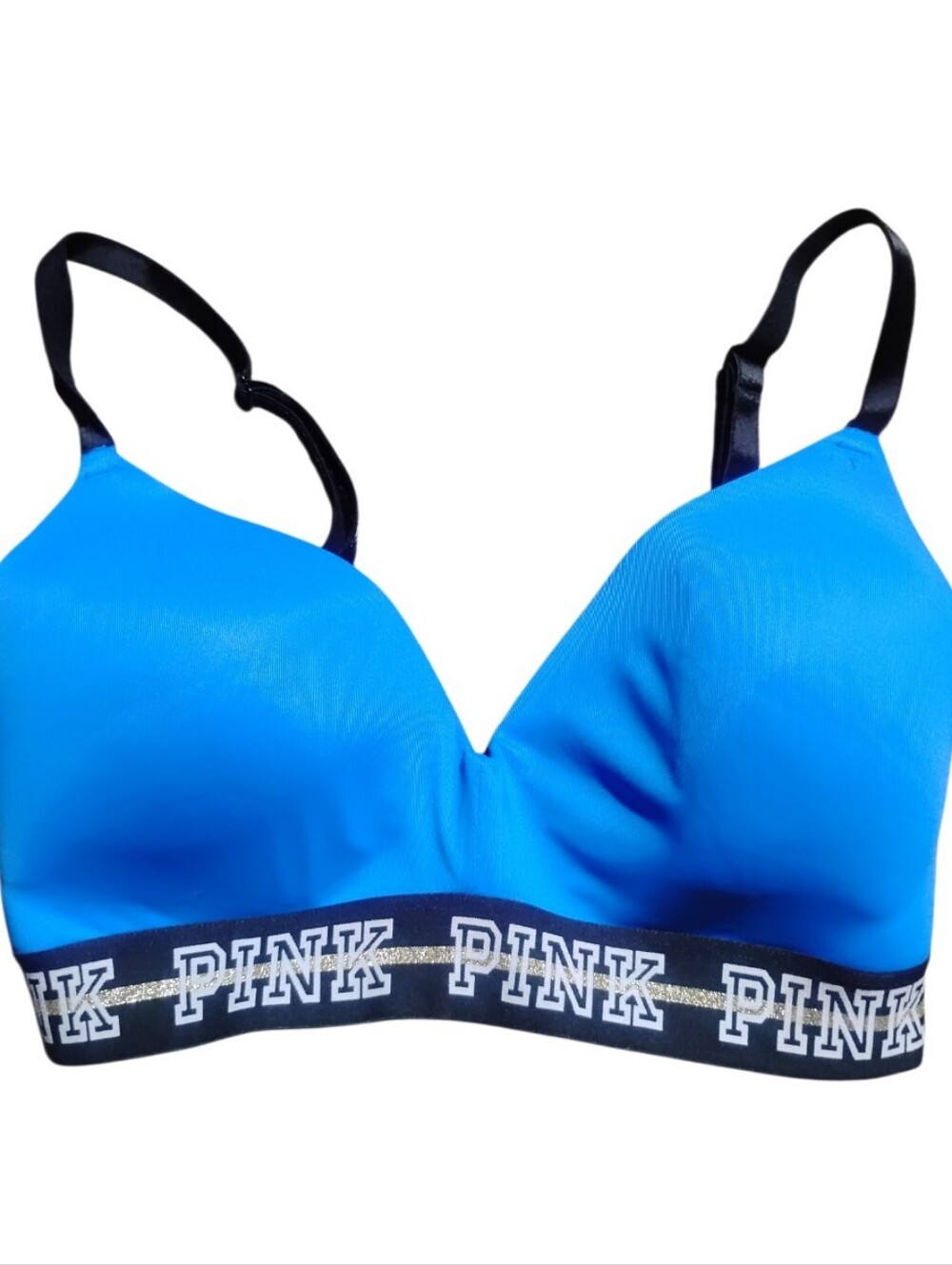 Victoria's Secret PINK Blue wireless lightly lined Sports Bra 32DD